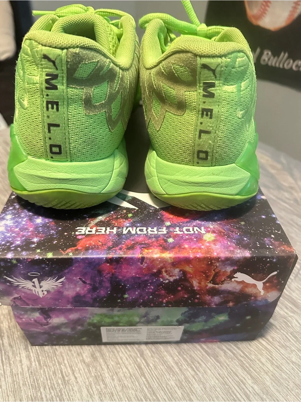 Puma Kids Neon Green Lace-Up Sneakers